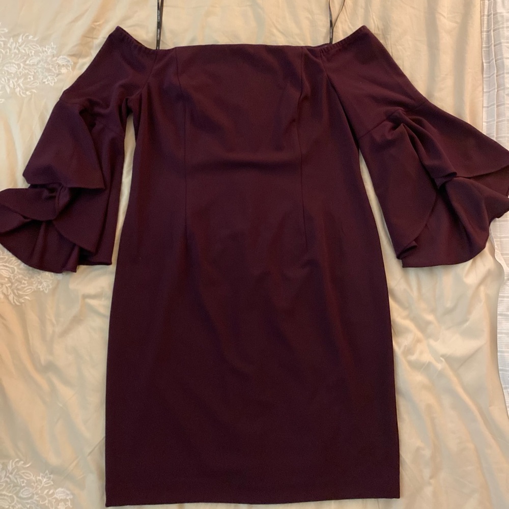 Off Shoulder Purple Dress